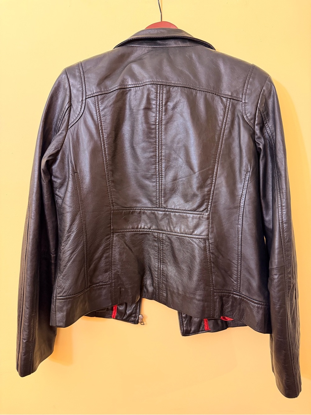 Danier Black Genuine Leather Jacket Moto Coat Detachable Thermal Liner Women M - Picture 5 of 8